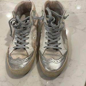 Golden Goose Silver Mid/Star Sneaker Size 38